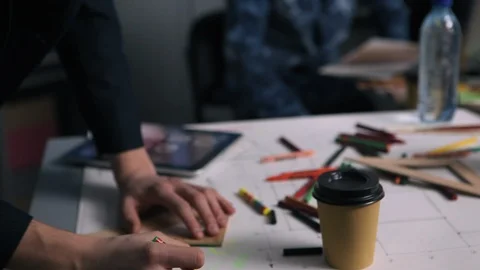 Designers at Work Stock Footage 89153281