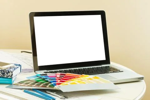 Designer's working table Stock Photos