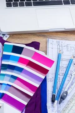Designer's working table 写真素材