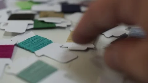 Designers working at textile studio. Stock Footage 72564632