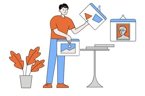 Designing and Showcasing a Portfolio of Work Stock-Illustration