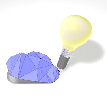 Designing a cloud service. Folded cloud is cut from the paper Stock Illustration