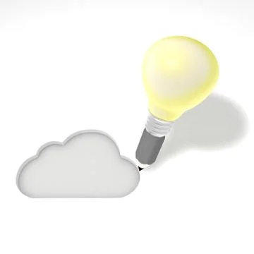 Designing a cloud service. Stock Illustration