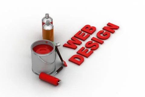 Designing concept with paint Free Stock Illustration