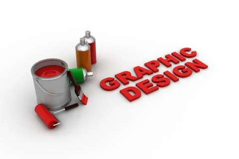 Designing concept with paint Free Stock Illustration