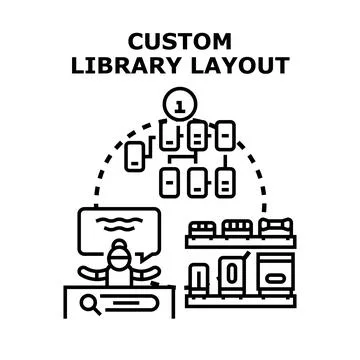 Designing custom library layout for content management system Illustration