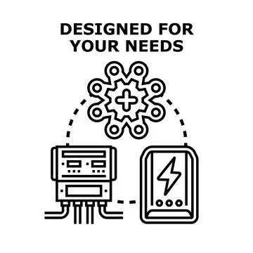 Designing customized solutions for specific client needs Stock Illustration