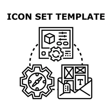 Designing developing creating digital content application template イラスト素材