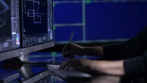 Designing drawings Stock-Footage 200708425