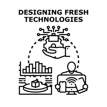 Designing fresh technologies for digital innovation development 스톡 일러스트