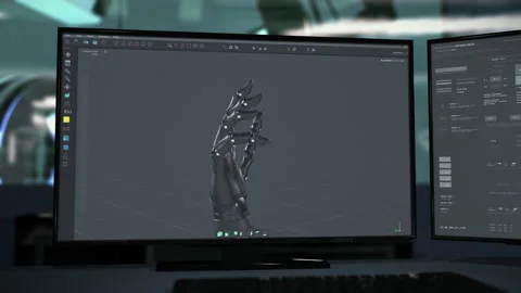 Designing the hand replacement prototype using modern computer technology Stock Footage 244999600