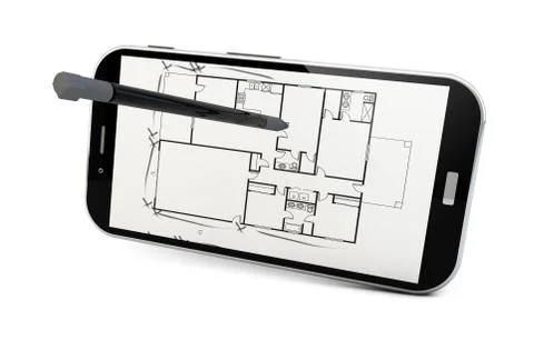 Designing a house Stock Illustration