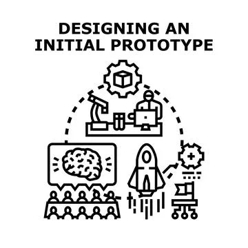 Designing an initial prototype for new product development Illustration
