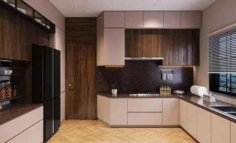 Designing a Luxurious Kitchen That Promotes Efficiency and Comfort Illustrazione stock
