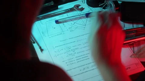 Designing mechanical parts Stock Footage 70064142