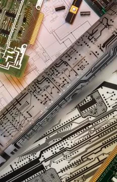 Designing Printed Circuit Boards Stock Photos