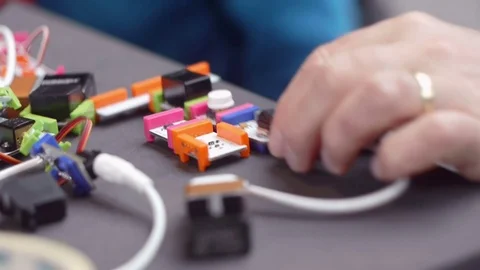 Designing a prototype device with electronic modules Stock Footage 82535814