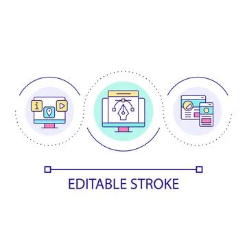 Designing strategy loop concept icon イラスト素材