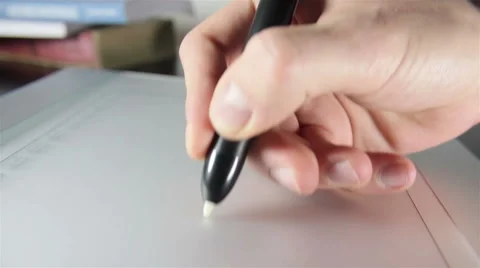 Designing In Studio On Graphics Tablet 2 Stock Footage 61123460