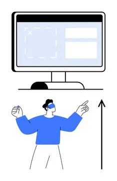 Designing with Technology Human Interaction with Digital Interfaces and Cre.. Illustrazione stock