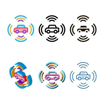 Designs car signalization icon vector outline symbol Stock Illustration