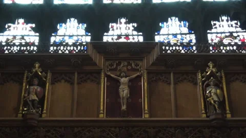 Designs on a cathedral Video stock 90392940