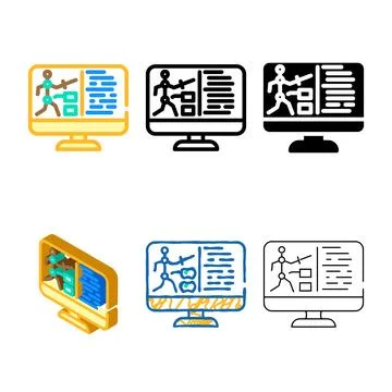 Designs character design game development color icon vector 스톡 일러스트