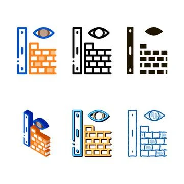 Designs eye measuring icon vector outline Stock Illustration