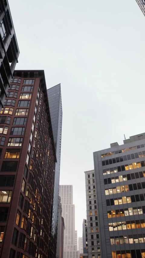 Designs featuring reflective panels emphasizing city complexity Stock Footage 329636153