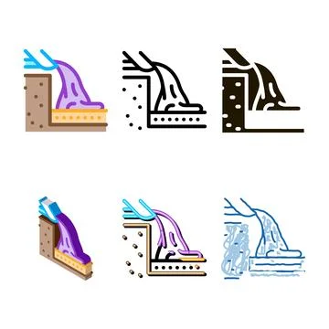 Designs foundation pouring icon vector outline Ilustración de archivo