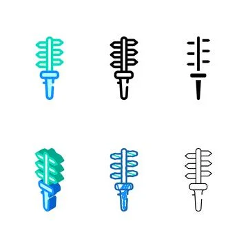 Designs grass scissors color icon vector color Stock Illustration
