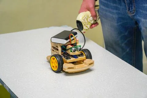 Designs the handmade model of the machine or car Stock-Fotos