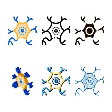 Designs microscopic virus bacterium vector thin line icon Stock Illustration