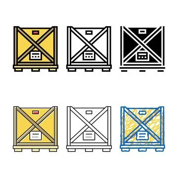 Designs oversize parcel package color icon vector Illustration
