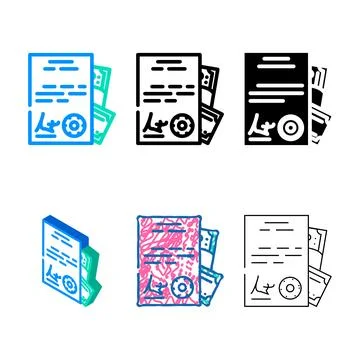 Designs purchase of documents color icon vector Stock Illustration