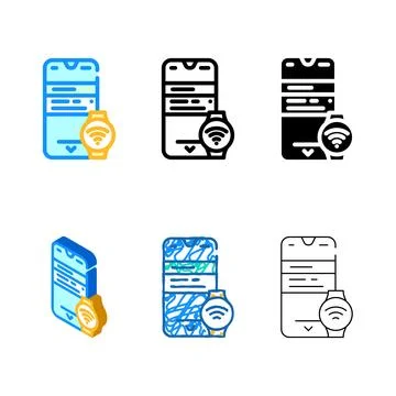Designs smart device tech enthusiast color icon vector Stock Illustration