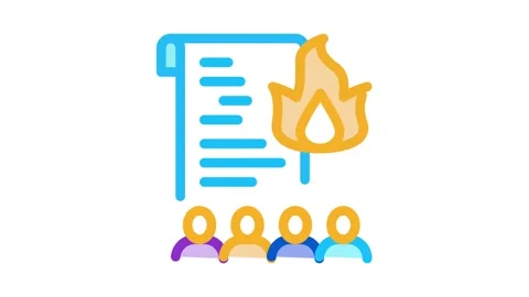Desire to burn documents Icon Animation Vídeo Stock 145284126