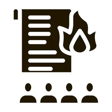 Desire to burn documents icon Vector Glyph Illustration Stock Illustration