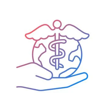 Desire to help future generations gradient linear vector icon Stock Illustration