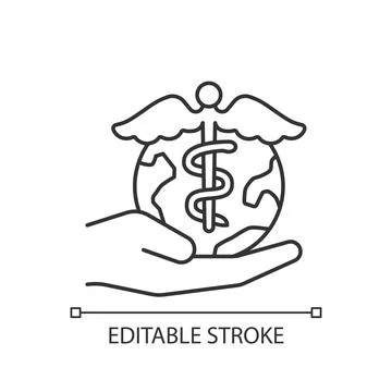 Desire to help future generations linear icon Illustrazione stock