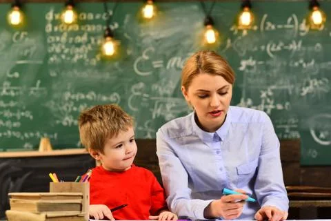 Desire to help should be in the tutor by nature, Worry student have a problem Stock Photos