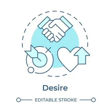 Desire soft blue concept icon Illustrazione stock