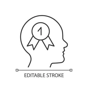 Desire to win linear icon Stock Illustration