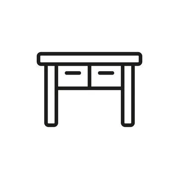 Desk bedroom icon vector basic design Stock Illustration