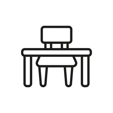 Desk bedroom icon vector basic design Stockillustratie