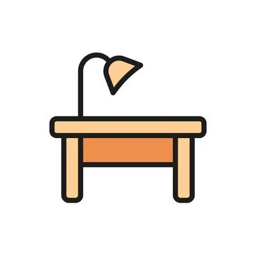 Desk bedroom icon vector basic design Stock Illustration
