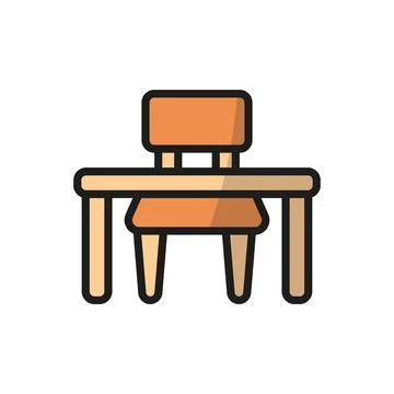 Desk bedroom icon vector basic design Stock Illustration