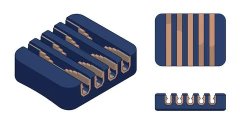 Desk Cable Organizer Stock Illustration