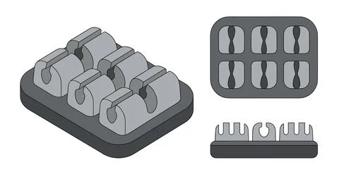 Desk Cable Organizer Stock Illustration