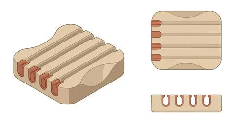Desk Cable Organizer Stock Illustration